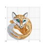 Брошь из золота с бриллиантами и изумрудами (Арт.3040016)
