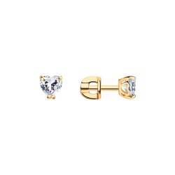 Серьги из золочёного серебра с фианитами (Арт.93020648)