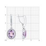 Серьги из серебра с аметистами и фианитами (Арт.94-321-01999-2)