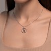 Колье из серебра с фианитом «Peace Sign» Соколов (арт.94071022)