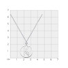 Колье из серебра с фианитом «Peace Sign» Соколов (арт.94071022)