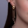 Серьги из золота с фианитами и эмалью (Арт.51-121-02734-1)