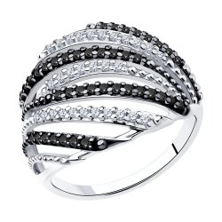 Кольцо из серебра с фианитами (Арт.94-110-00790-1)