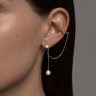 Серьга из серебра с синтетическим жемчугом (Арт.94170355) Серьга из серебра с синтетическим жемчугом (Арт.94170355)