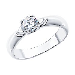 Кольцо из серебра с фианитом (Арт.94-110-01548-1)