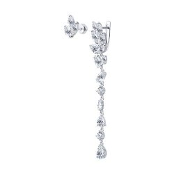 Серьги из серебра с фианитами (Арт.94026429)