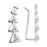 Серьги из серебра с фианитами (Арт.94-120-01168-1)
