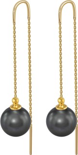 Серьги серебряные с чёрным жемчугом «Beautiful 32G» Rivoli (арт.AAS-11-12-32-G)