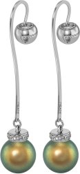 Серьги из серебра с жемчугом (Арт.abs-10-12-26-s)