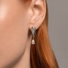 Серьги из серебра с фианитами (Арт.94026613)