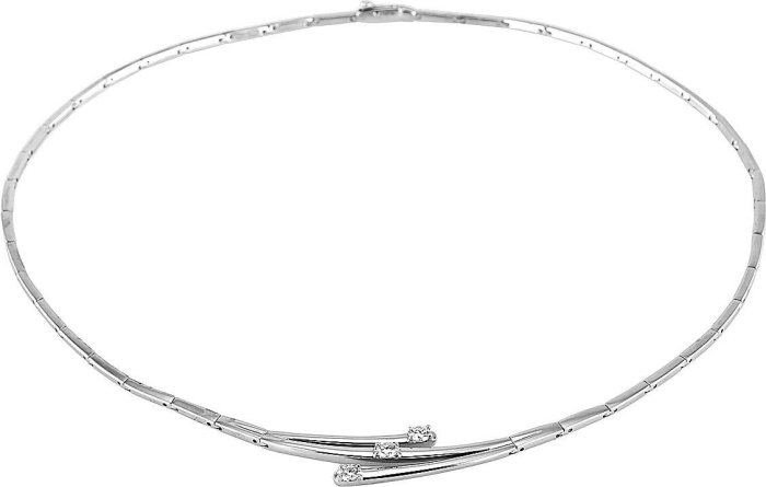 Ожерелье из белого золота с бриллиантом (Арт.df550gb2)