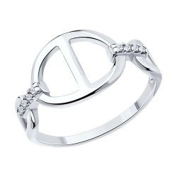 Кольцо из серебра с фианитами (Арт.94013759)