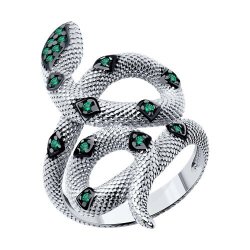 Кольцо из серебра с фианитами (Арт.94013857)