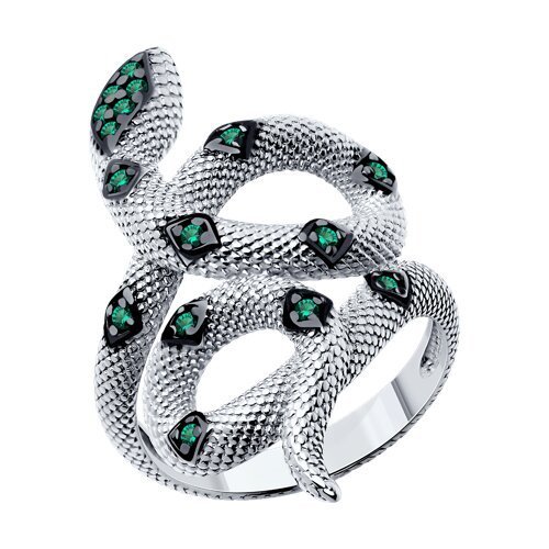 Кольцо из серебра с фианитами (Арт.94013857)