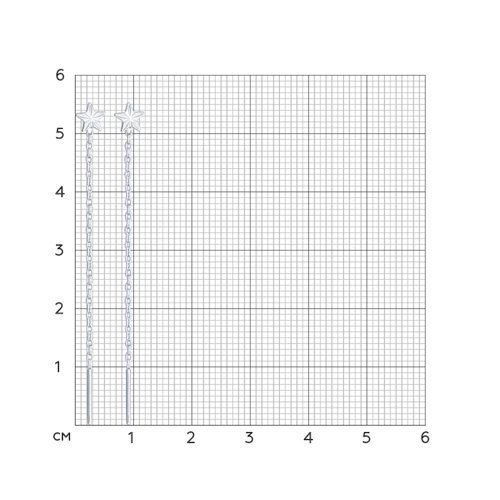 Серьги-цепочки из серебра (Арт.94021805)