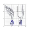 Серьги из белого золота с бриллиантами и танзанитами (Арт.6024371-3)