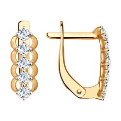 Серьги из золота с фианитами (Арт.027149)