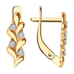 Серьги из золота с фианитами (Арт.029616)