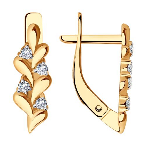 Серьги из золота с фианитами (Арт.029616)