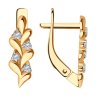 Серьги из золота с фианитами (Арт.029616)