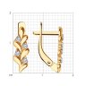 Серьги из золота с фианитами (Арт.029616)
