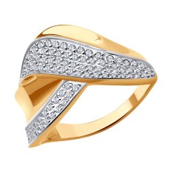 Кольцо из золота с фианитами (Арт.019405)