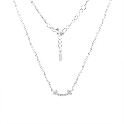 Ожерелье серебряное с фианитами «Geometry Line» Fresh Jewelry (арт.CZ-N05139-X-W-X-X-W)