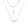 Ожерелье серебряное с фианитами «Geometry Line» Fresh Jewelry (арт.CZ-N05139-X-W-X-X-W)
