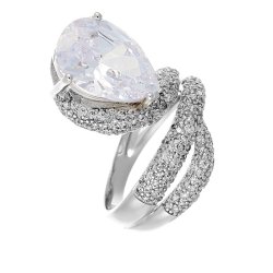 Кольцо из серебра с куб. цирконием (Арт.cz-r01163-x-w-w-x-w)