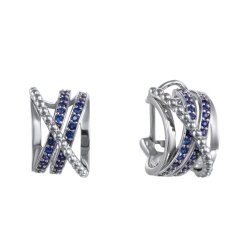 Серьги из белого золота с сапфиром (Арт.22479e-0010_sr_glsa_wg)