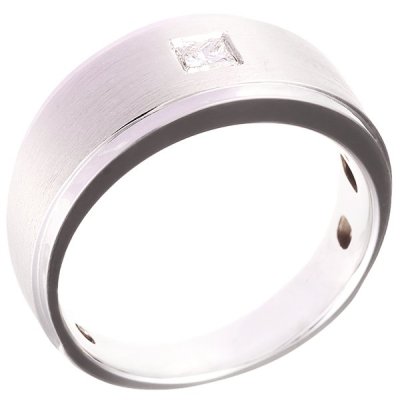 Кольцо из белого золота с бриллиантом (Арт.46018xg4w_wg)