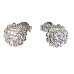 Серьги из серебра с фианитом (Арт.hl-e35e13w16-x-w-w-x-w)
