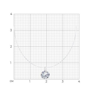 Колье из серебра с фианитом «Невидимая искра» Соколов (арт.9407)