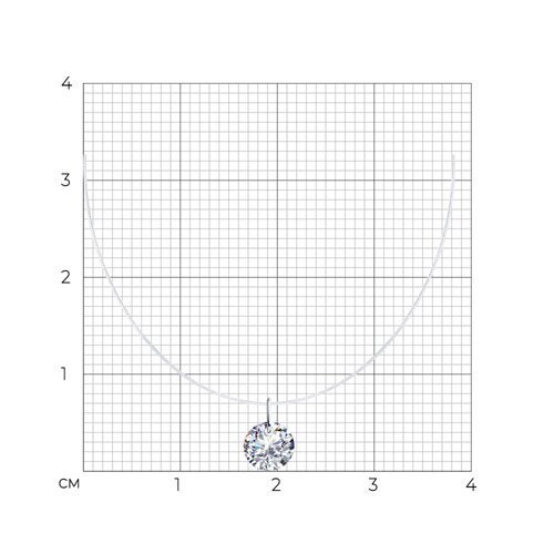 Колье из серебра с фианитом (Арт.94070461)