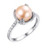 Кольцо серебряное с жемчугом и фианитами «Nautilus Glow» Fresh Jewelry (арт.PI-R02898-X-W-PNP-X-W)