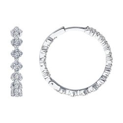 Серьги из белого золота с бриллиантами (Арт.1021808-3)