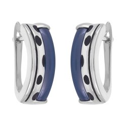 Серьги из серебра с керамикой (Арт.tc-e00680-vl-w-x-b-x)