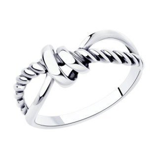 Кольцо серебряное без вставки «Узел Единства» Соколов (арт.9501)