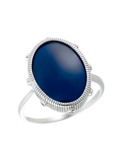 Кольцо серебряное с керамикой и куб. цирконием «Ceramic Shine» Fresh Jewelry (арт.TC-R01266-Вl-W-X-X-W)