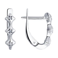 Серьги из серебра с бриллиантами (Арт.94-220-02136-1)