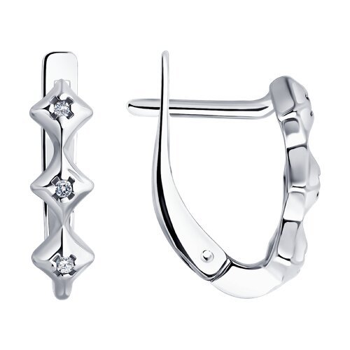 Серьги из серебра с бриллиантами (Арт.94-220-02136-1)