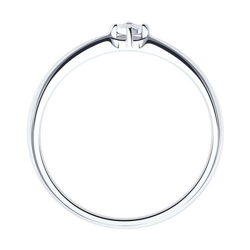 Кольцо из серебра с бриллиантом (Арт.87010015)