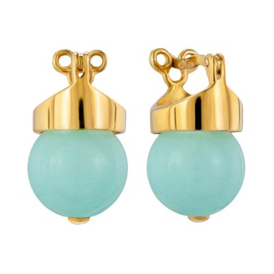 Серебряные серьги BEAVERS с кварцем 2206kv_z_gl