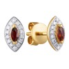 Серьги золото с бриллиантами и гранатом «Рубиновый Взгляд» Myjewels (арт.ME34153)