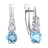 Серьги из серебра с топазами и фианитами (Арт.92022820)