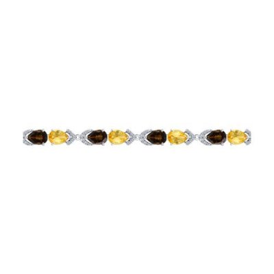 Браслет из серебра с миксом камней (Арт.92050108)