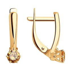 Серьги из серебра с фианитами (Арт.93-120-01542-2)