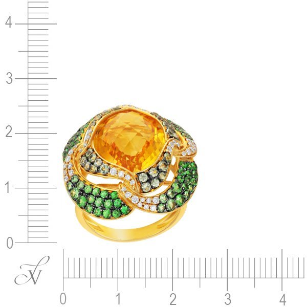 Кольцо из золота с бриллиантом и сапфиром (Арт.rg-31997_gsa_ct_tv_yg)