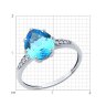 Кольцо из серебра с топазом и фианитами (Арт.94-310-02059-1)