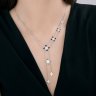 Колье из серебра с фианитами и эмалью (Арт.94071345)